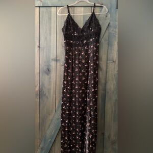 Free People Black Floral Maxi Dress